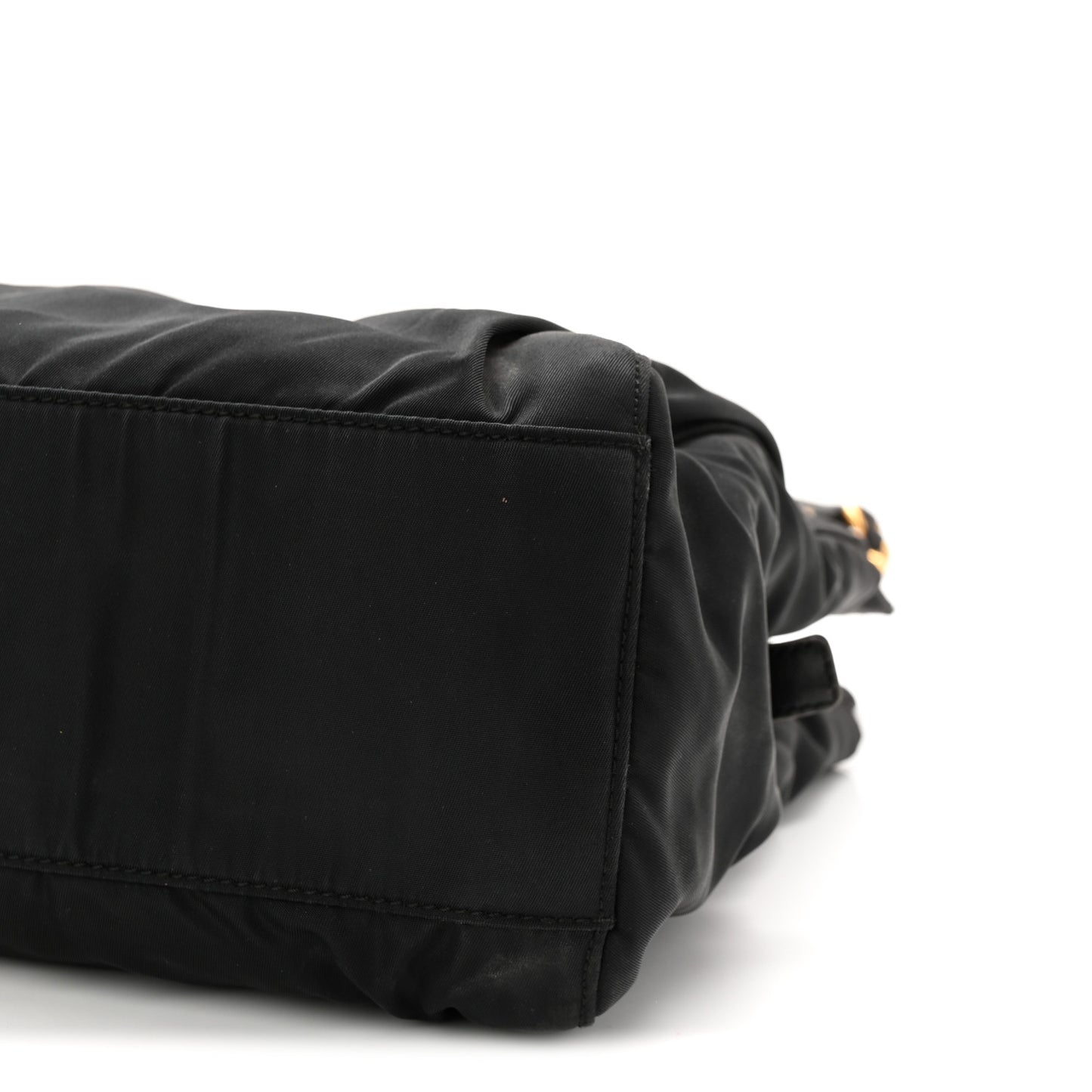 Tessuto Nylon Catena Chain Shoulder Bag Black