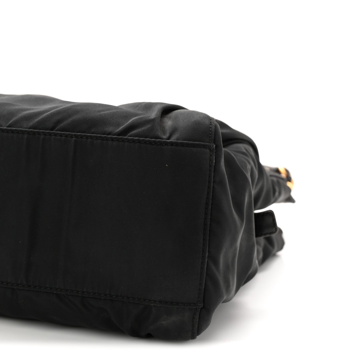 Prada Tessuto Nylon Catena Chain Shoulder Bag Black 10 of 11