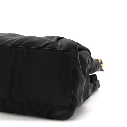 Prada Tessuto Nylon Catena Chain Shoulder Bag Black 10 of 11