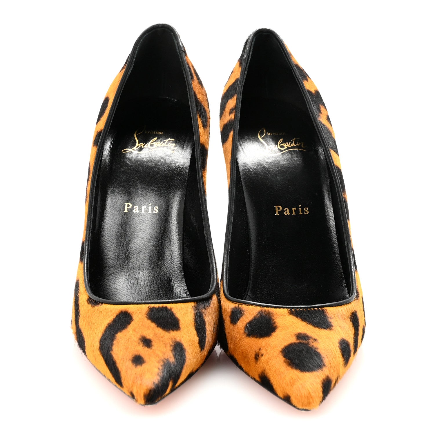 Christian Louboutin Pony Hair Leopard Print So Kate 100 Pumps 38.5 Spicy Lin 3 of 9