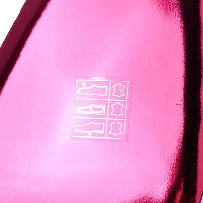 Valentino Garavani Metallic Calfskin Rockstud Ankle Strap 100mm Sandals 39 Pink 7 of 11