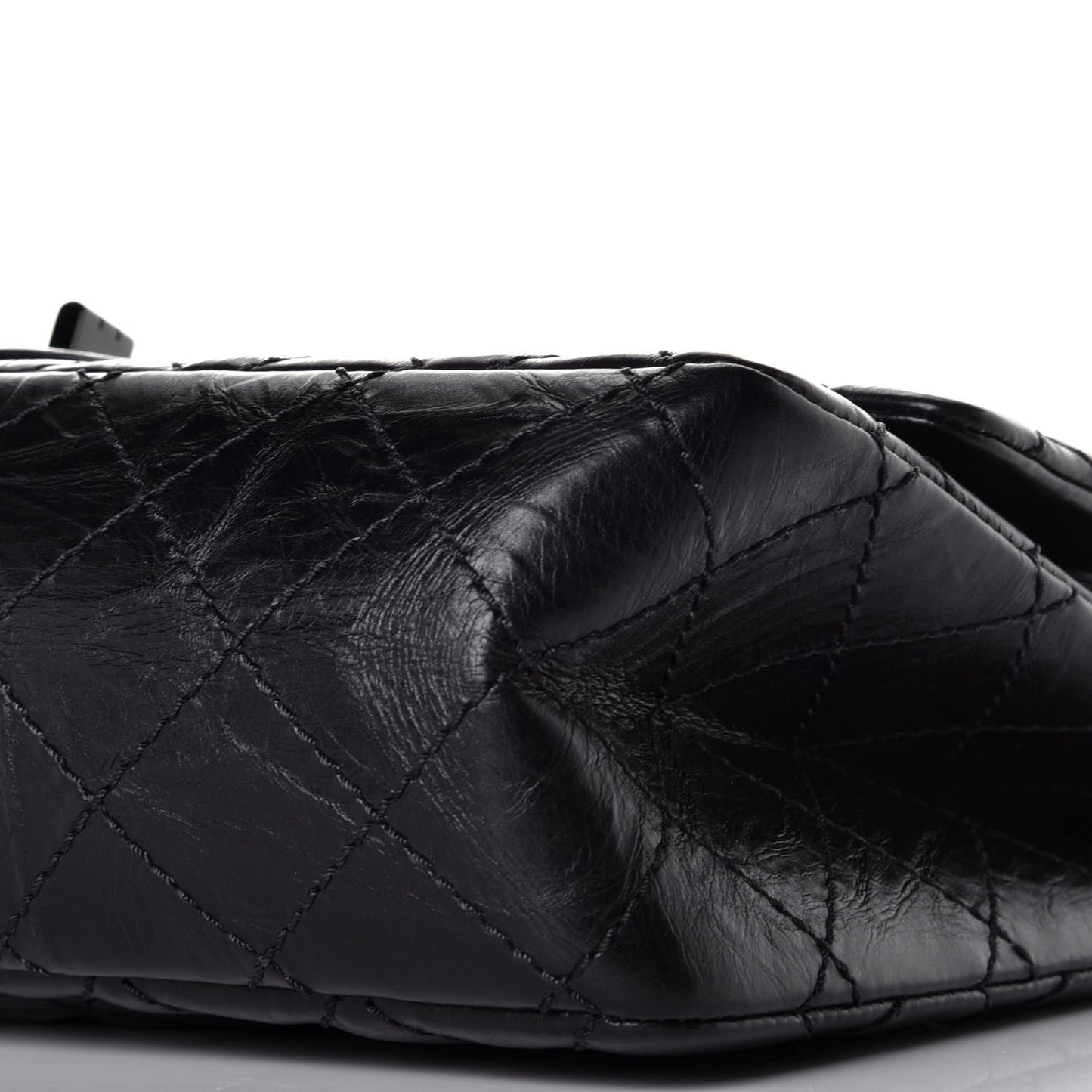 Aged Calfskin Quilted 2.55 Reissue 226 Flap So Black