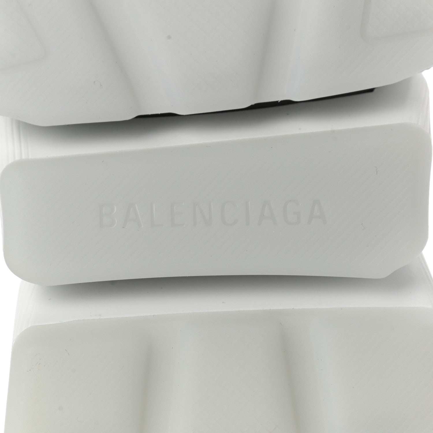 Balenciaga Ribbed Knit Womens Speed 2.0 Transparent Sole Sneakers 39 Baltic Grey White 6 of 7
