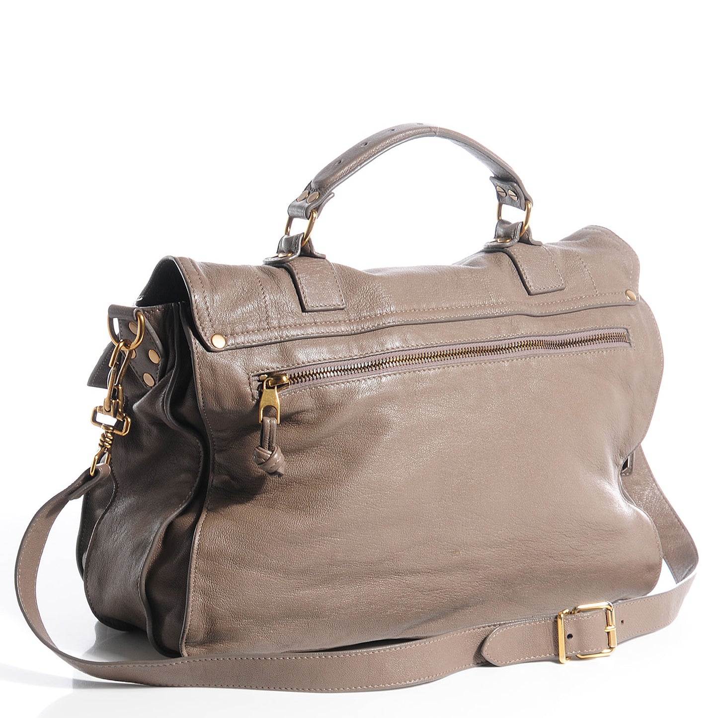 Lambskin PS1 Large Satchel Smoke