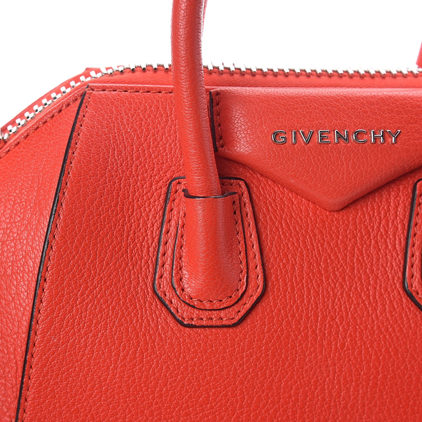 Sugar Goatskin Mini Antigona Pop Red