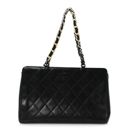 Chanel Lambskin Bekko Chain Large Shoulder Bag Black 1 of 11