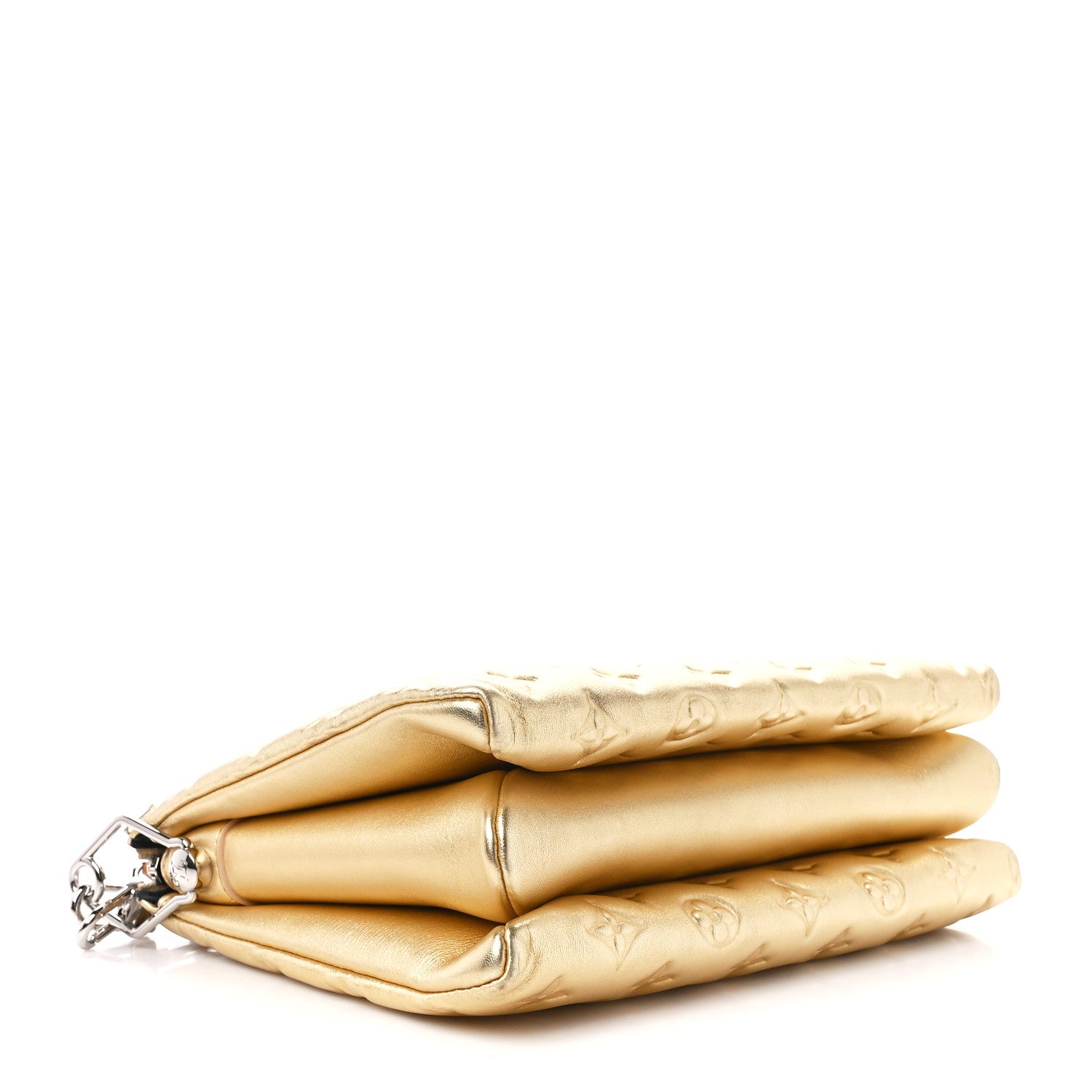 Louis Vuitton Lambskin Embossed Monogram Coussin PM Gold 4 of 9