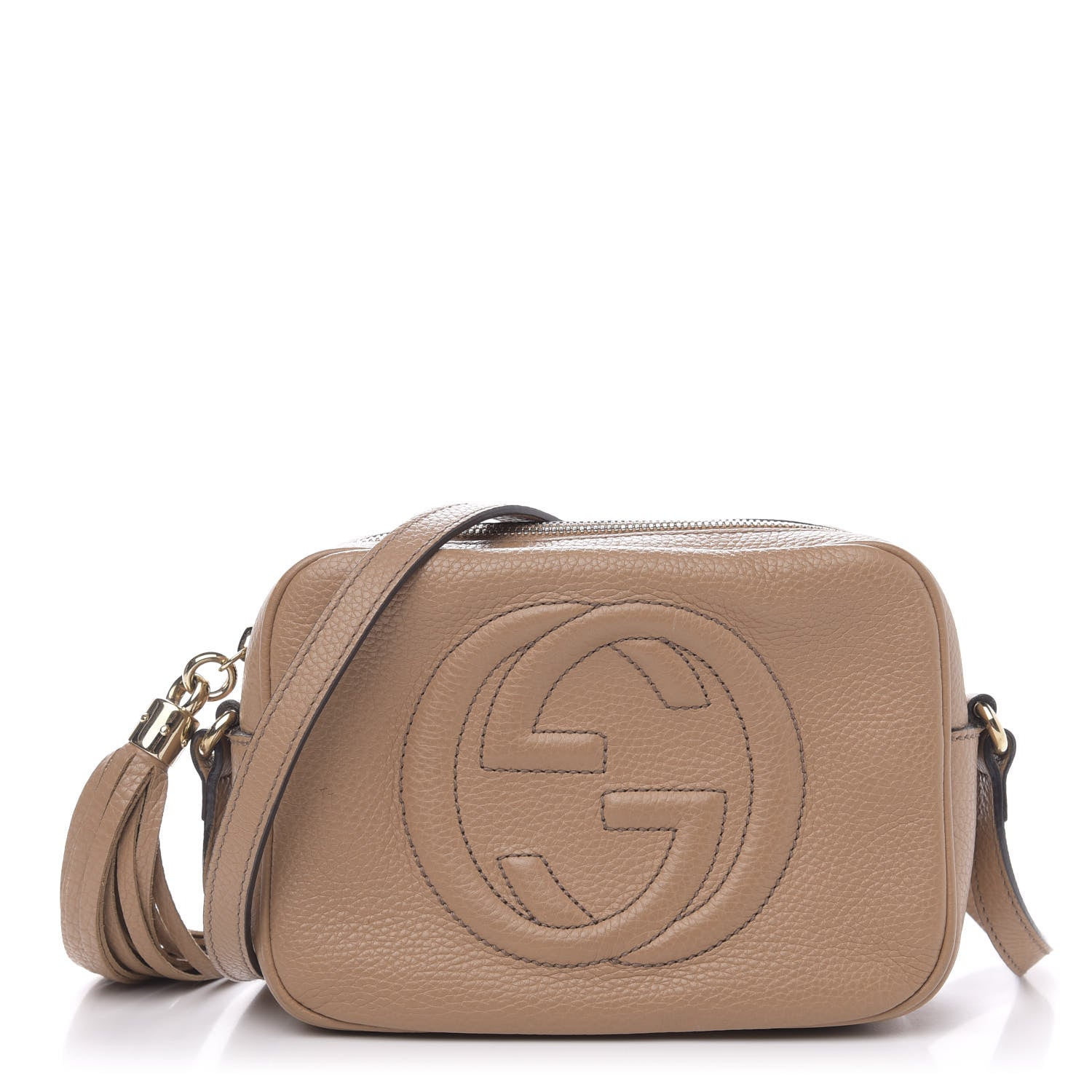 Gucci Pebbled Calfskin Small Soho Disco Bag Rose Beige 1 of 15