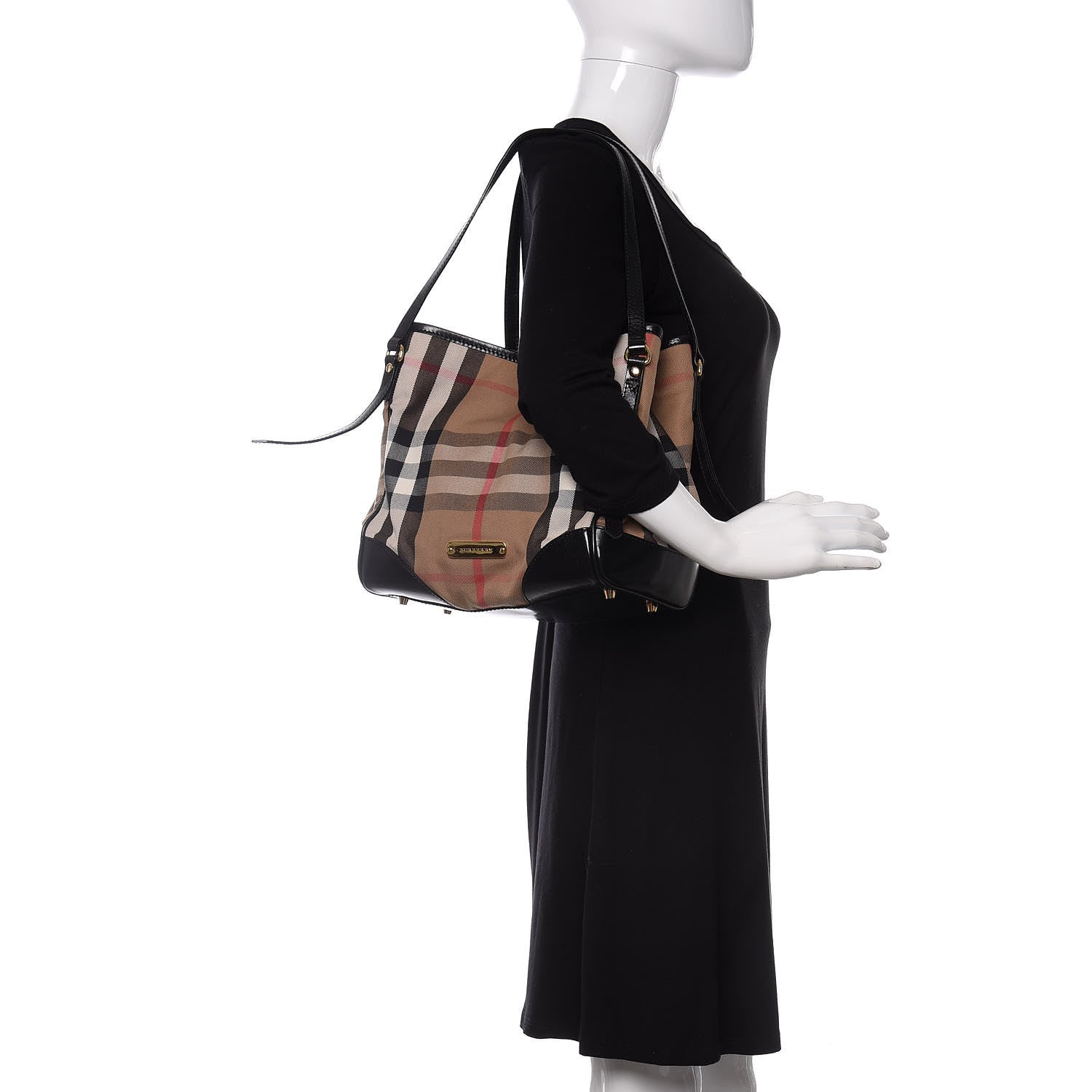 Burberry House Check Small Canterbury Tote Black 2 of 14