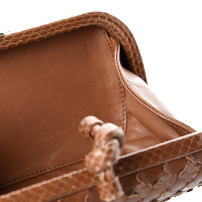 Bottega Veneta Ayers Grained Calfskin Intrecciato Knot Clutch Brown 11 of 11