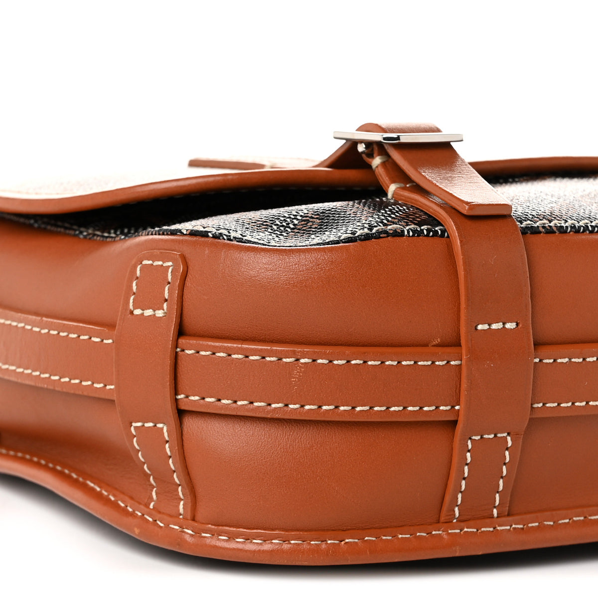 Goyardine Belvedere PM Messenger Bag Black Gold