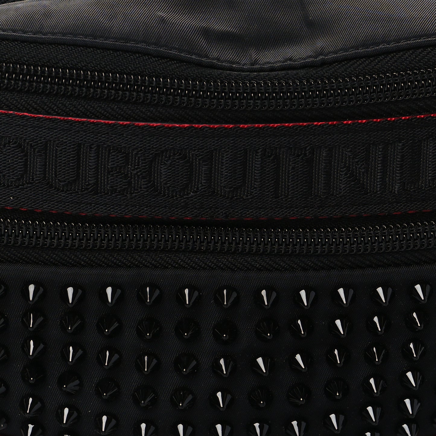 Calfskin Spiked Paris NYC Belt Bag Black