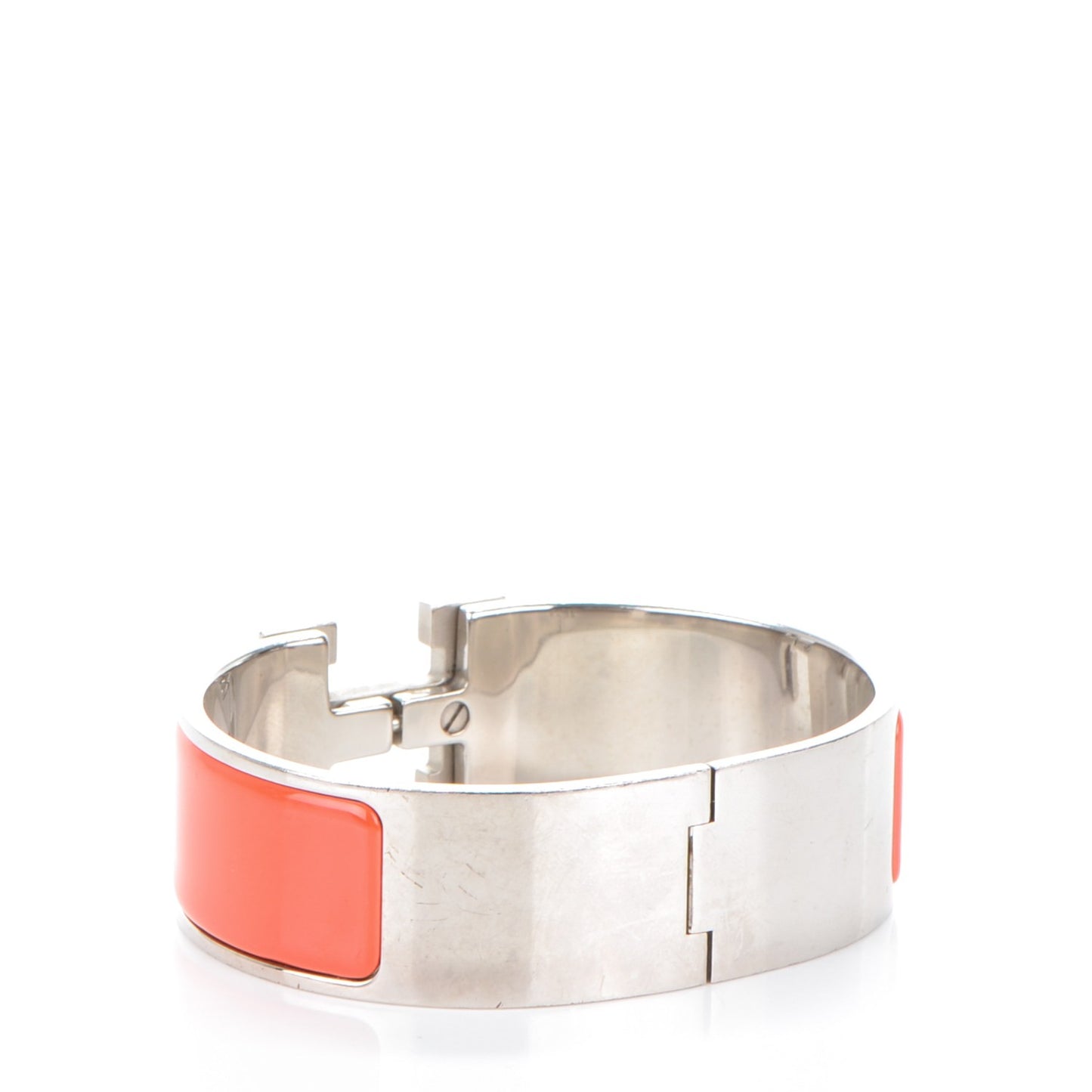 Enamel Wide Clic Clac H Bracelet GM Orange Fruite