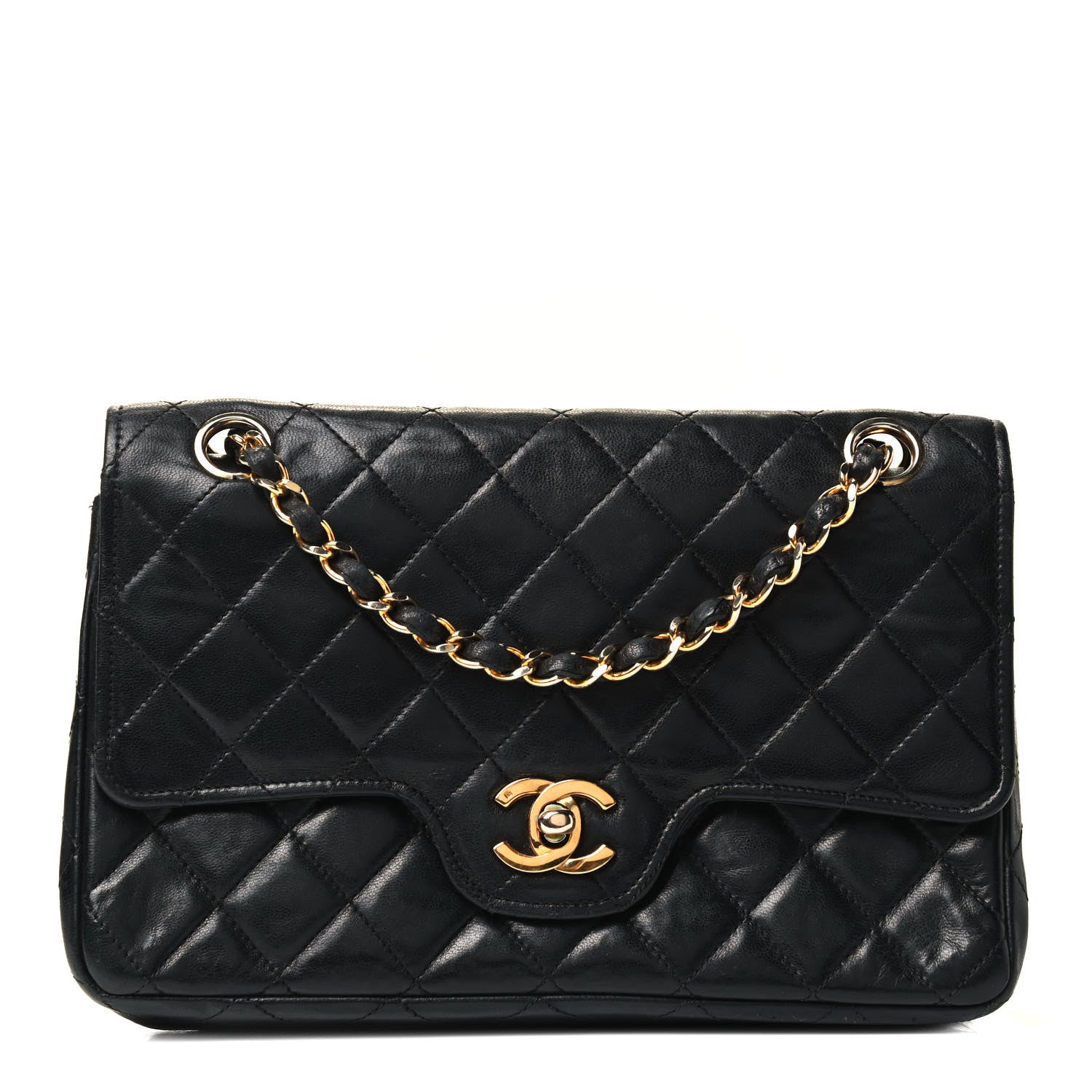Chanel Lambskin Quilted Small Double Flap Black 1 of 4