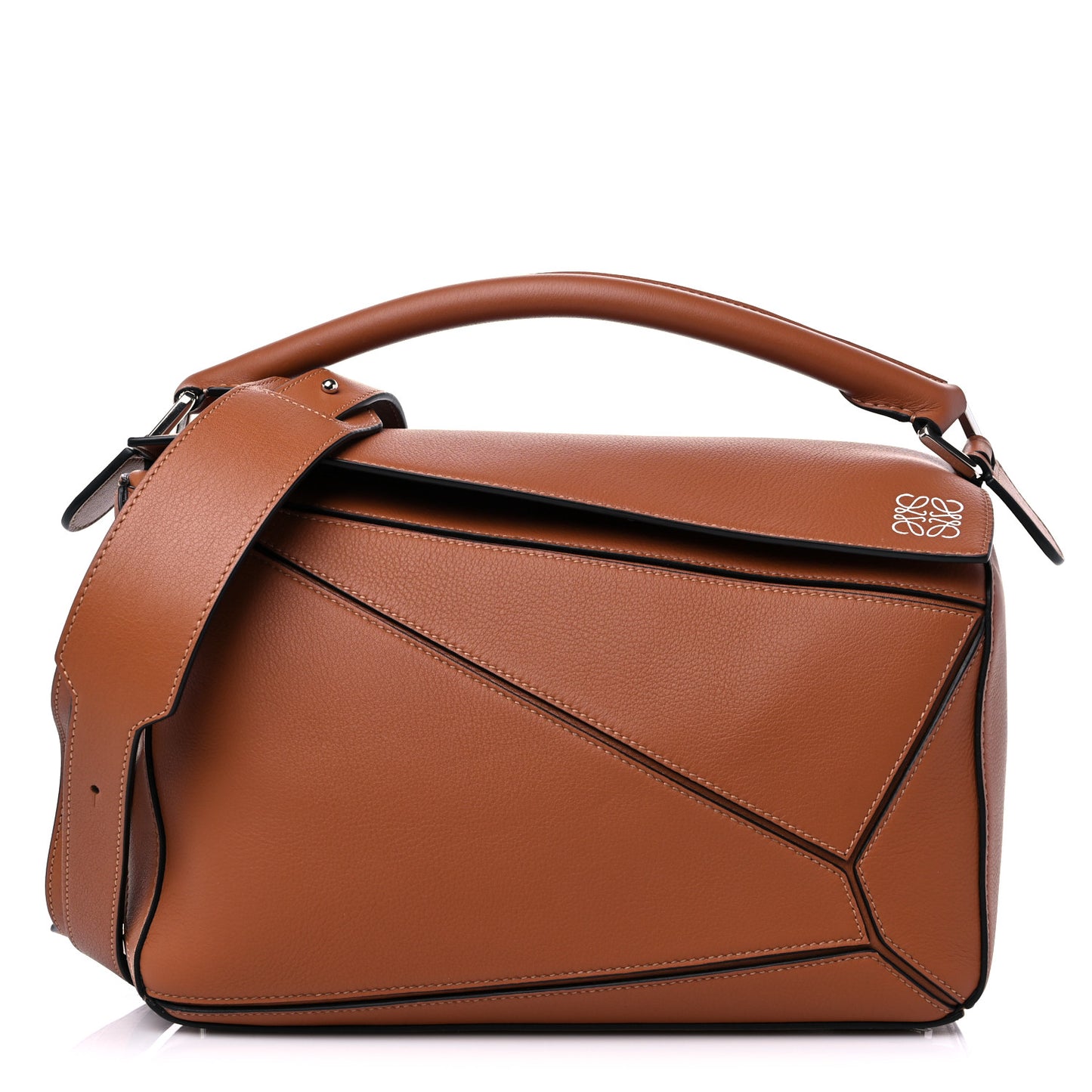 Calfskin Medium Puzzle Bag Tan