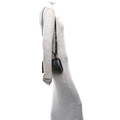 Balenciaga Shiny Box Calfskin Hourglass Top Handle Bag XS Black 2 of 10
