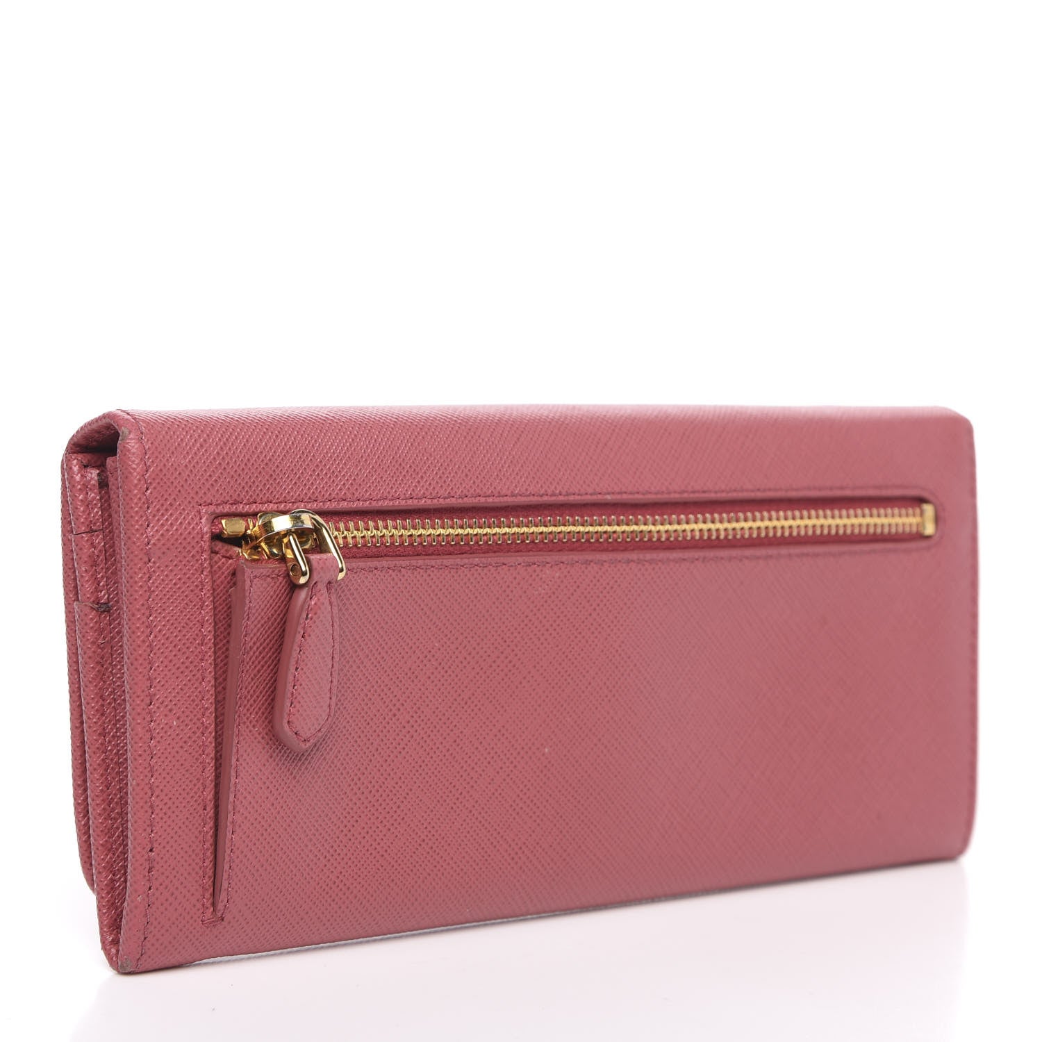 Prada Saffiano Bow Continental Wallet Peonia 3 of 12