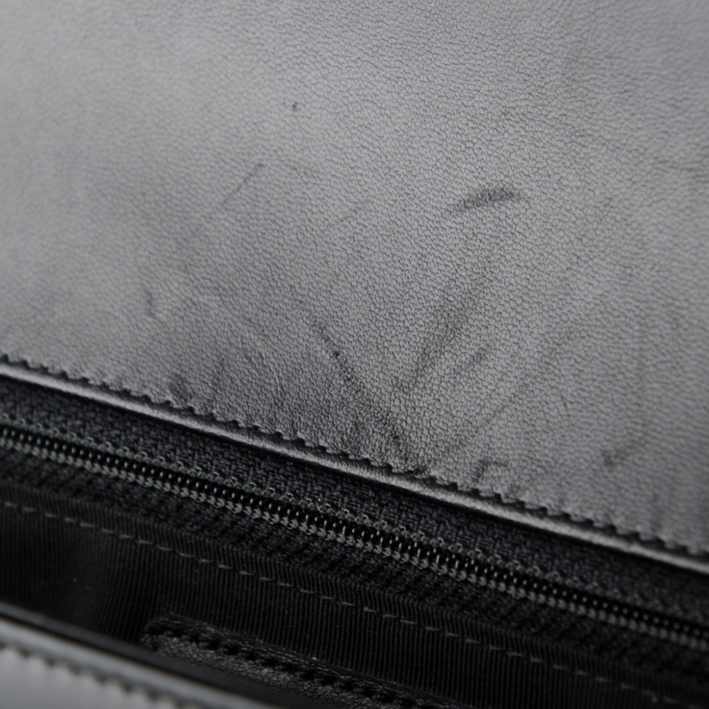 Glazed Calfskin Medium Boy Flap Black