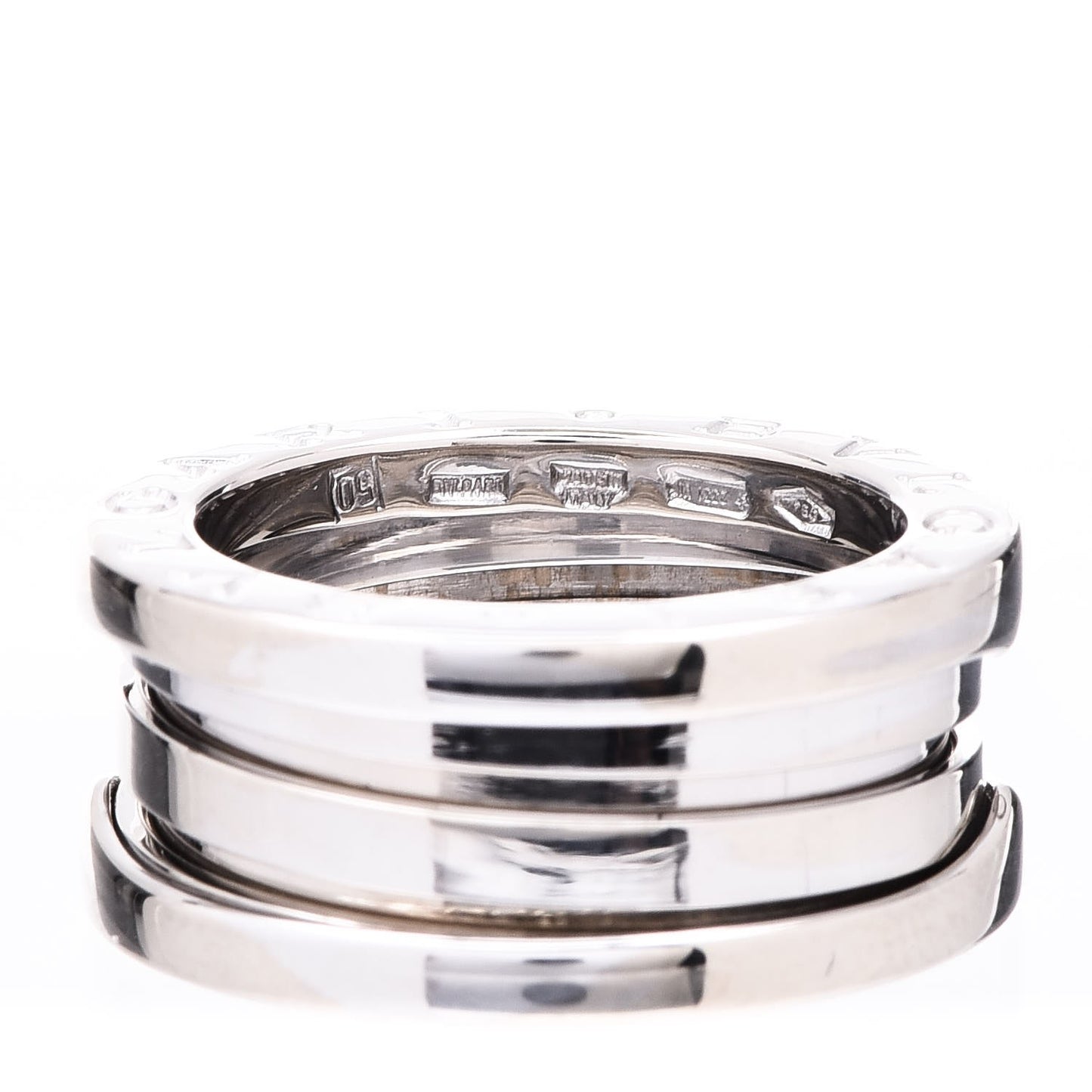 18K White Gold B.Zero1 3 Band Ring 50 5.25
