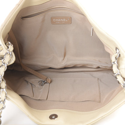 Chanel Caviar Quilted Expandable Zip Shoulder Bag White 4 of 9