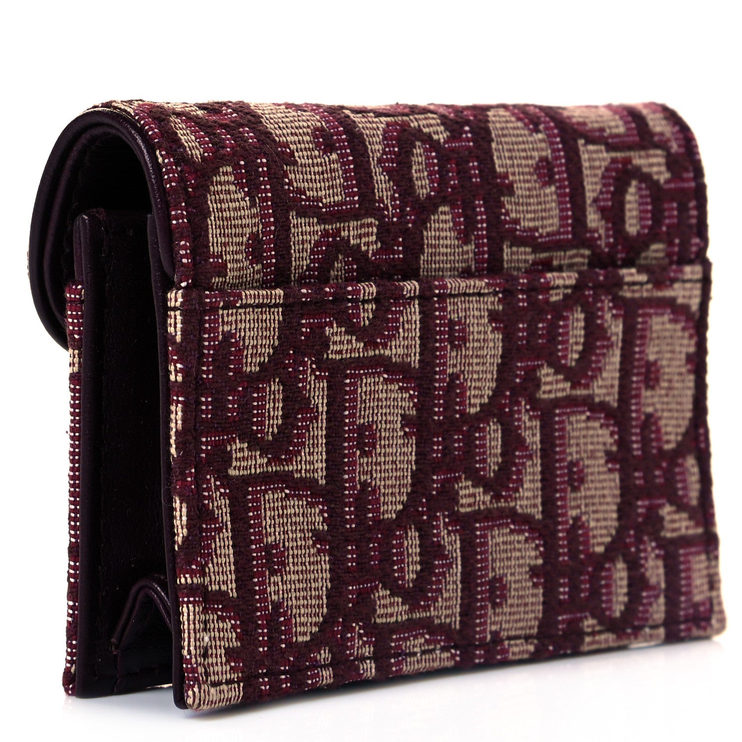 Christian Dior Oblique Saddle Card Holder Bordeaux 3 of 7