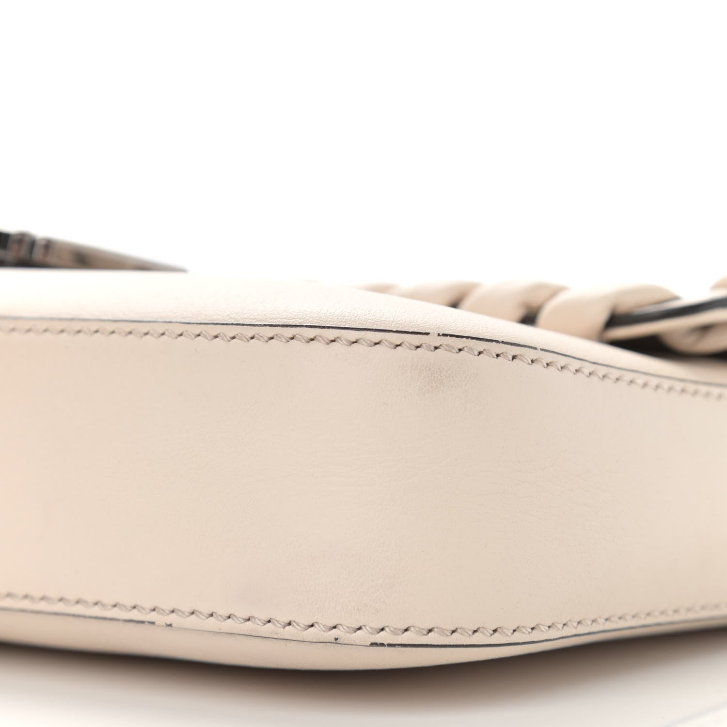 Fendi Vitello Dolce Lace Up Baguette Camelia 9 of 14