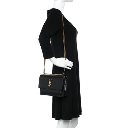 Saint Laurent SAINT LAURENT Calfskin Medium Monogram Sunset Black 2 of 12