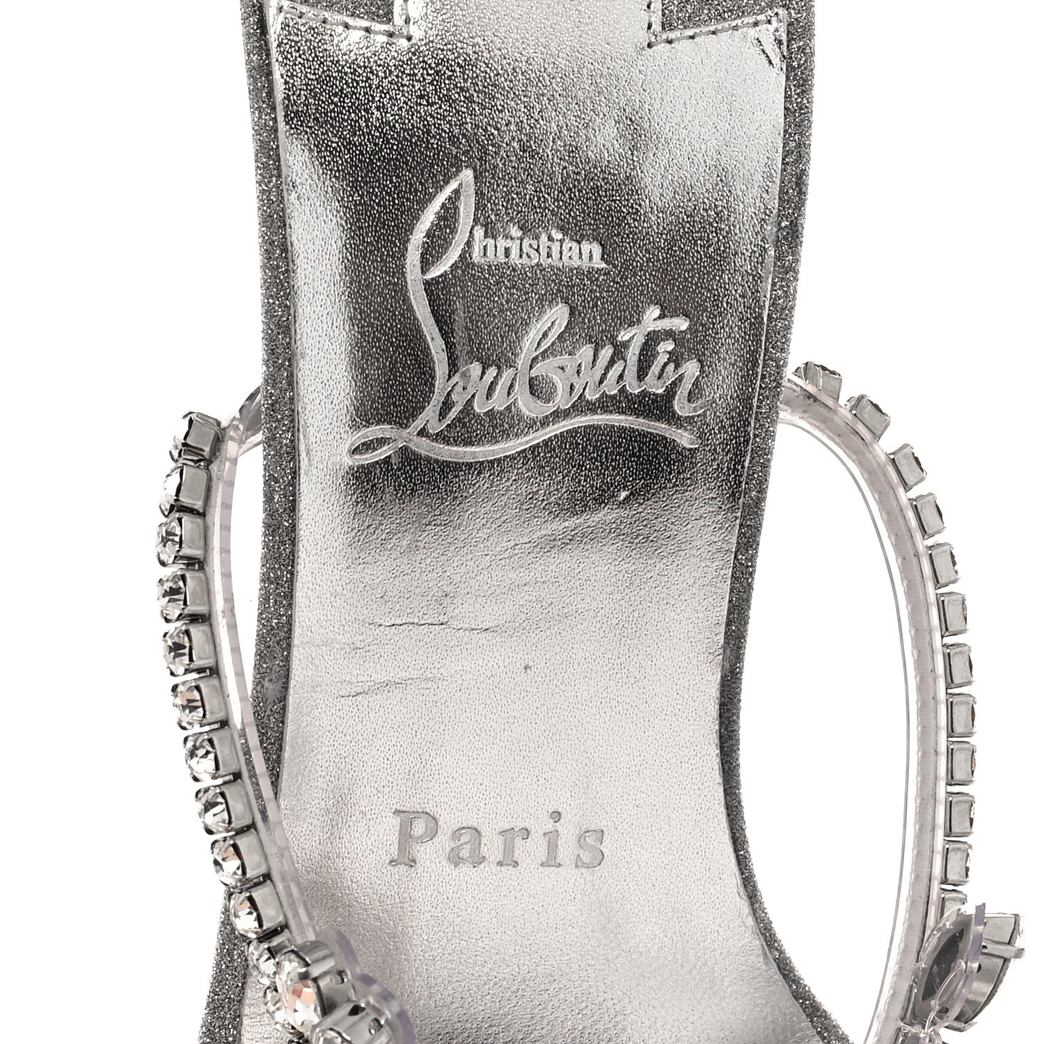 Christian Louboutin PVC Crystal Just Queen 100 Sandals 38.5 Crystal 7 of 9