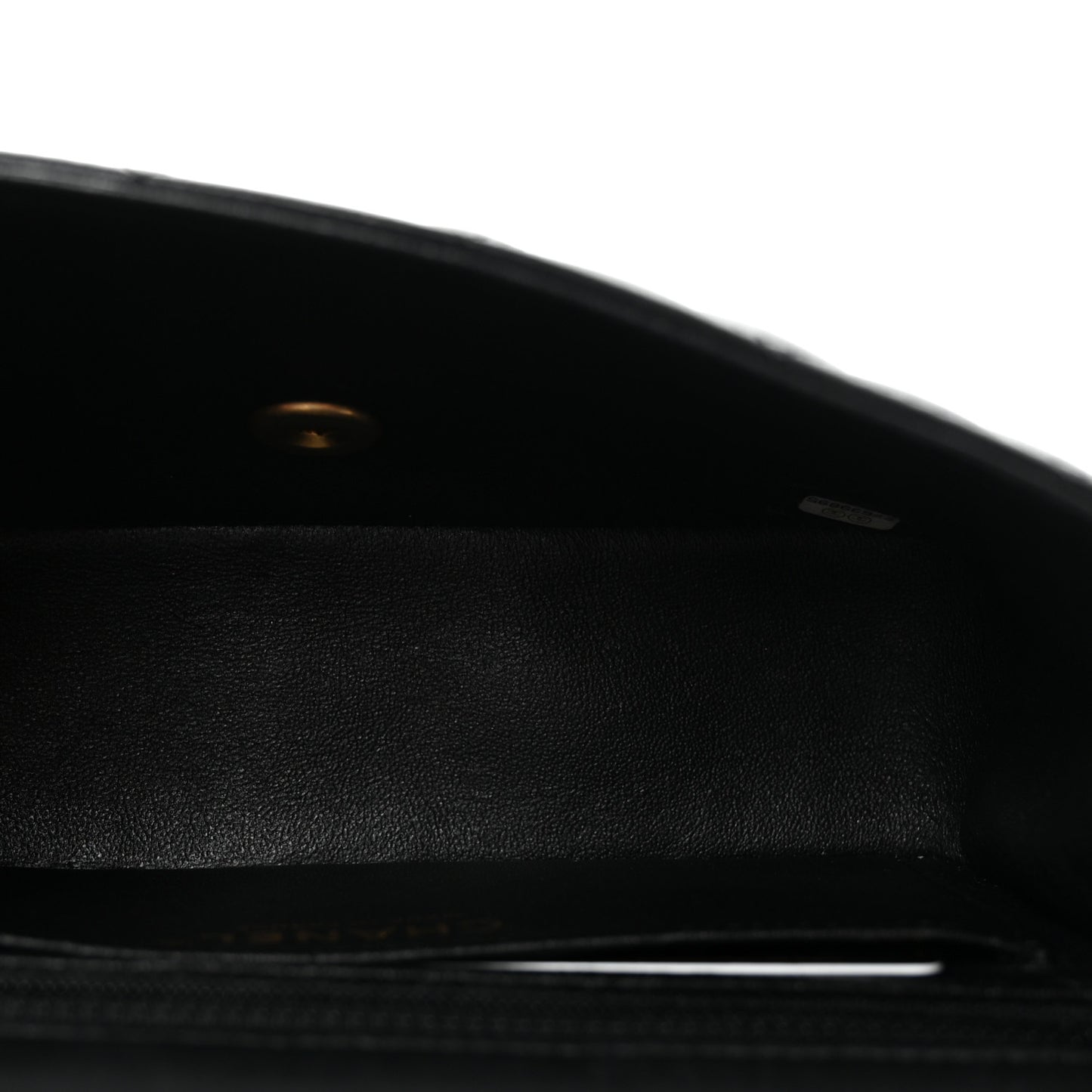 Lambskin Quilted Mini Rectangular Flap Black