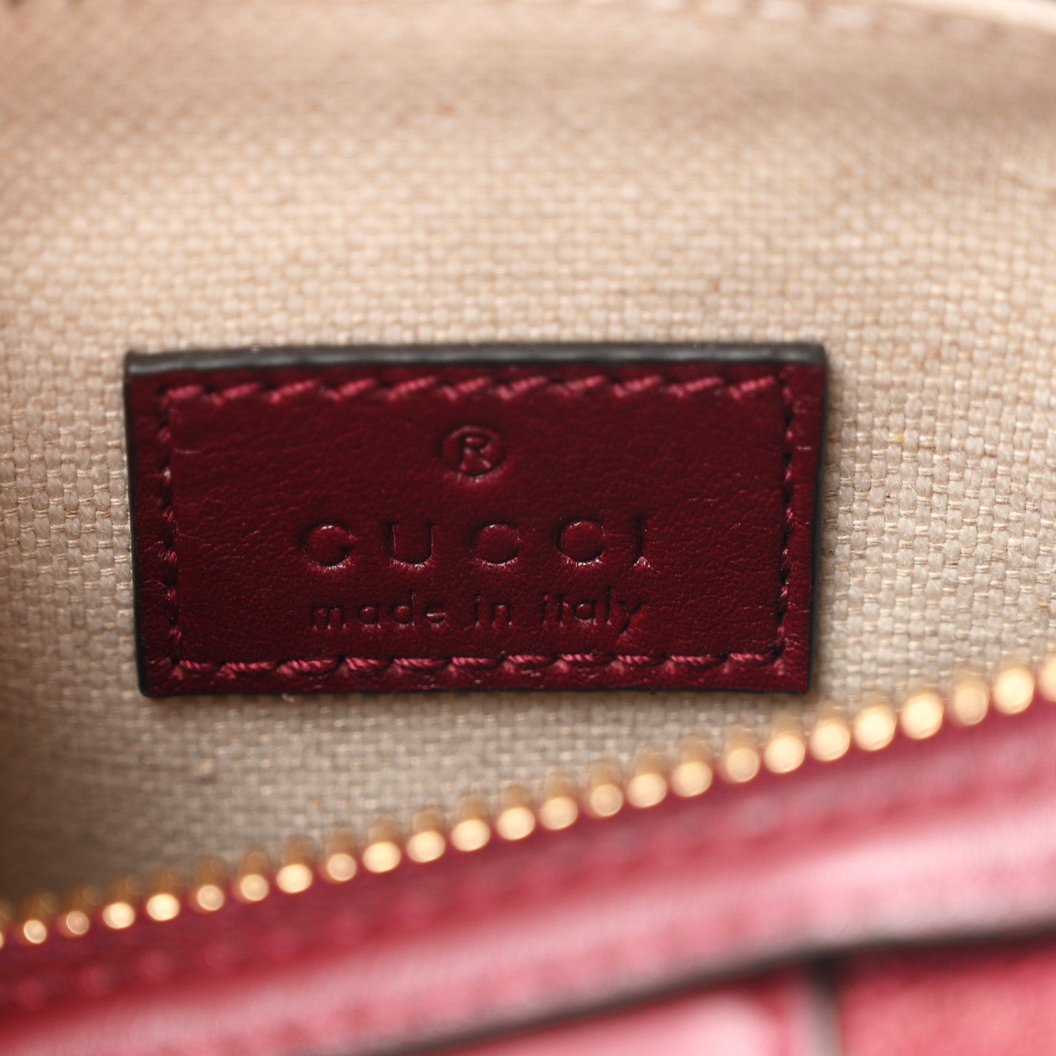 Gucci GG Supreme Monogram Textured Dollar Calfskin Web Super Mini Ophidia Top Handle Bowler Bag Rosso Ancora 6 of 10