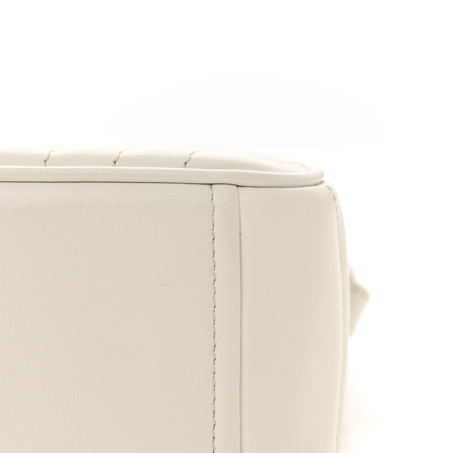 Soft Calfskin Diagramme Crossbody Bag White