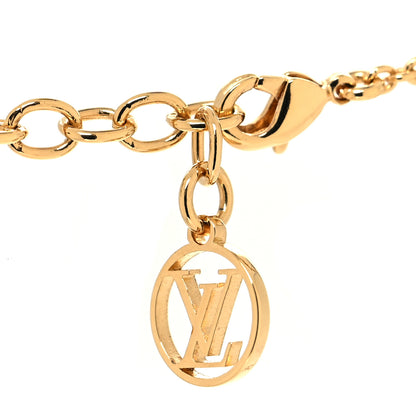 Louis Vuitton Brass Essential V Necklace Gold 4 of 6