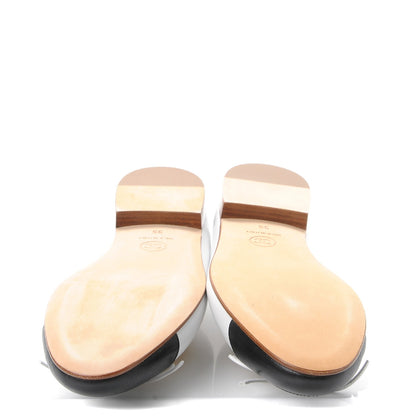 Chanel Lambskin Cap Toe Ballerina Flats 35 White Black 6 of 11
