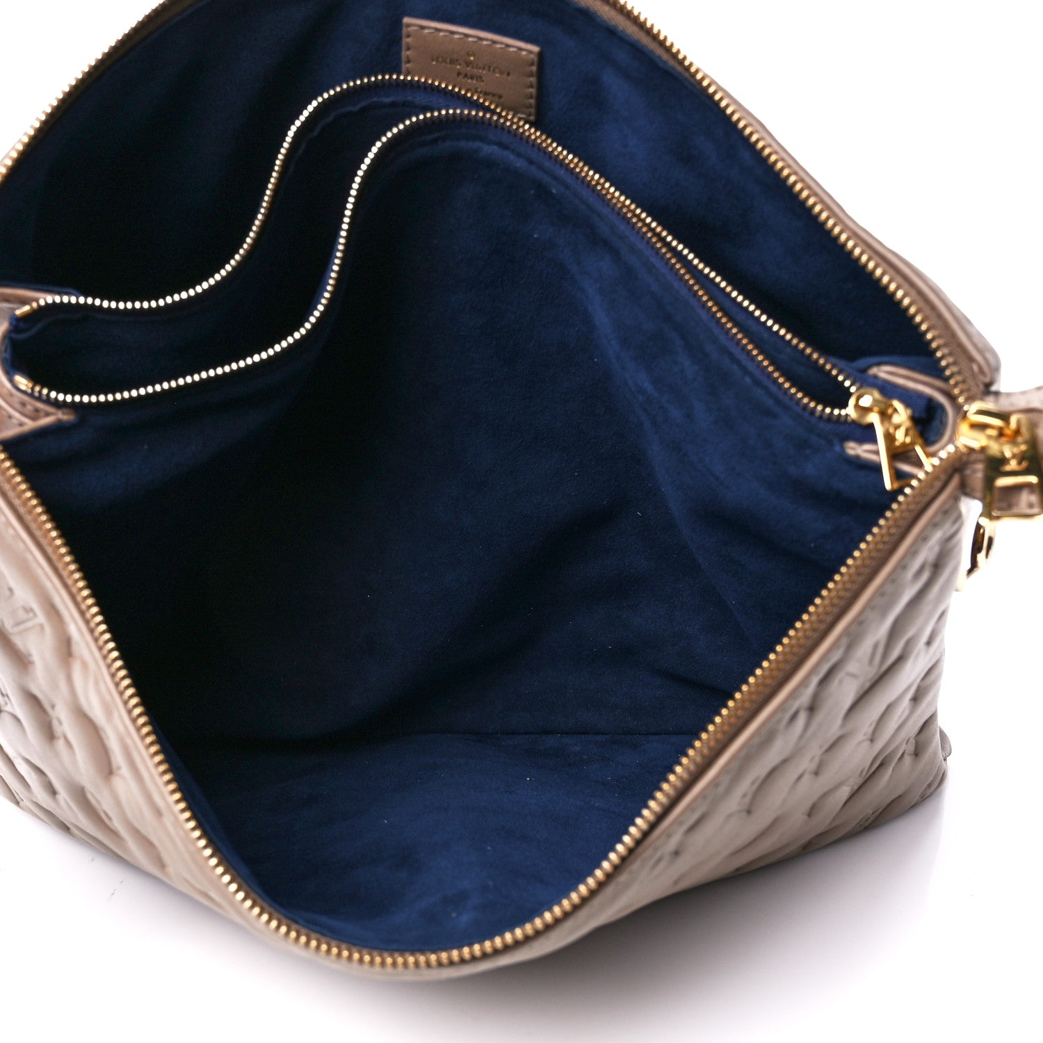 Louis Vuitton Lambskin Embossed Monogram Coussin MM Taupe 7 of 12