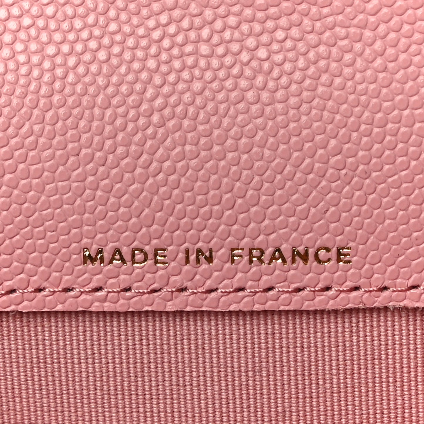 Caviar Quilted Flap Card Holder Wallet Light Pink