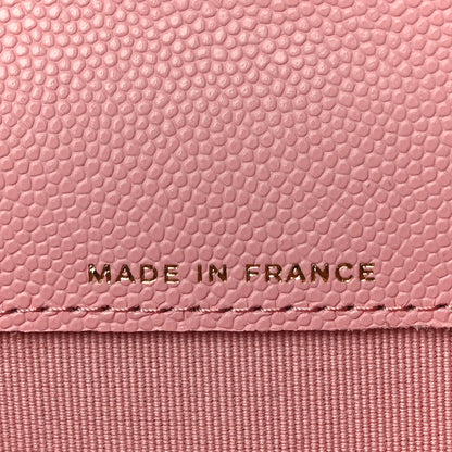 Chanel Caviar Quilted Flap Card Holder Wallet Light Pink 6 of 12