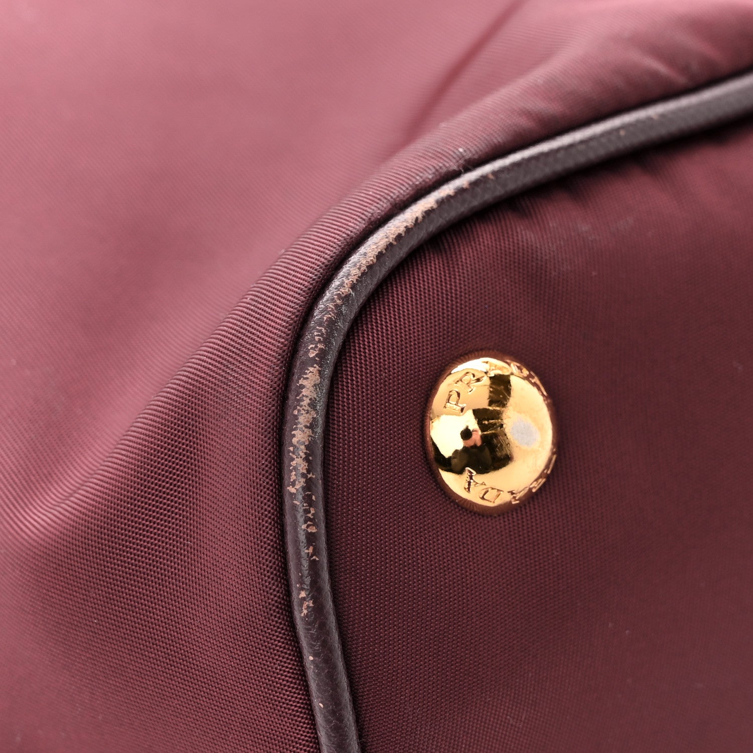 Prada Tessuto Nylon Saffiano Tote Granato 12 of 14
