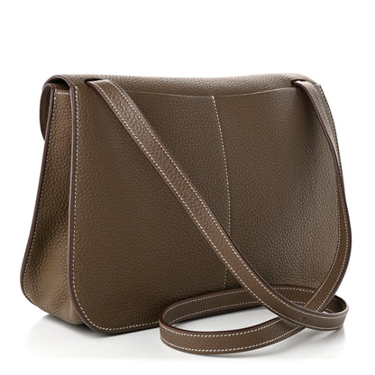 Hermes Taurillon Clemence Halzan 31 Etoupe 3 of 10