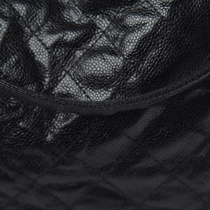 Chanel Distressed Glazed Caviar Quilted Large Elastic Tote Black 13 of 18