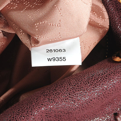 Stella McCartney Faux Leather Shaggy Deer Falabella Small Plum 5 of 7