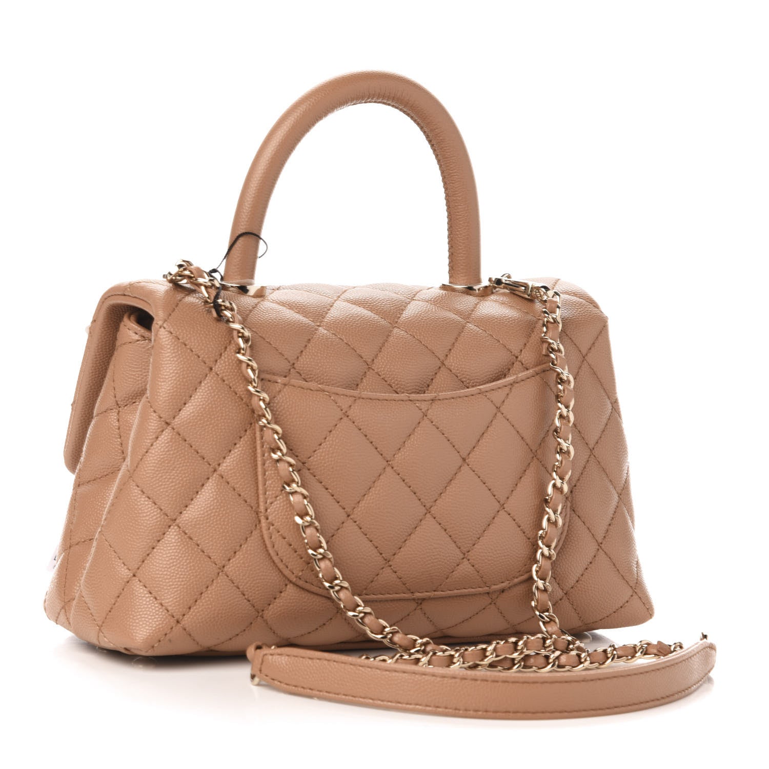 Chanel Caviar Quilted Mini Coco Handle Flap Brown 3 of 10