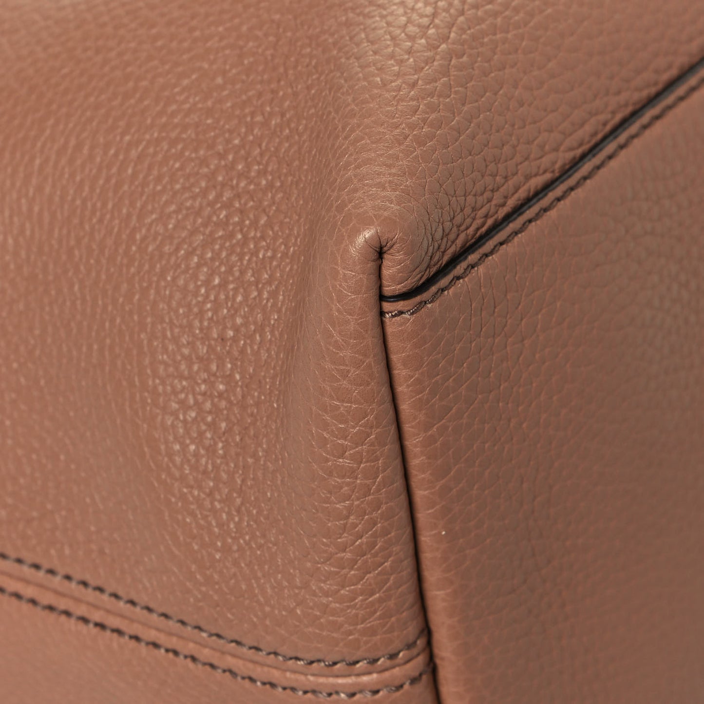 Pebbled Calfskin Medium Soho Chain Shoulder Bag Camelia
