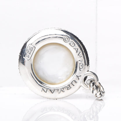 David Yurman Sterling Silver Diamond Freshwater Pearl Midnight Melange Pendant 3 of 3