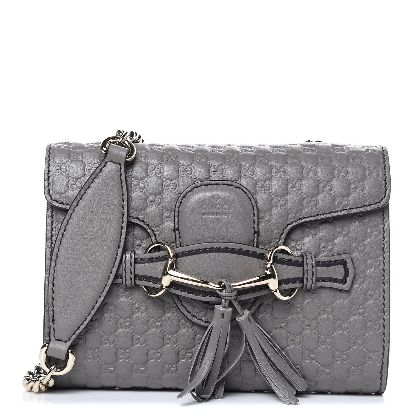 Soft Microguccissima Mini Emily Chain Shoulder Bag Loess