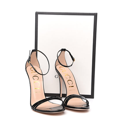 Gucci Patent Crystal Removable Bow Sandals 40 Black 8 of 8