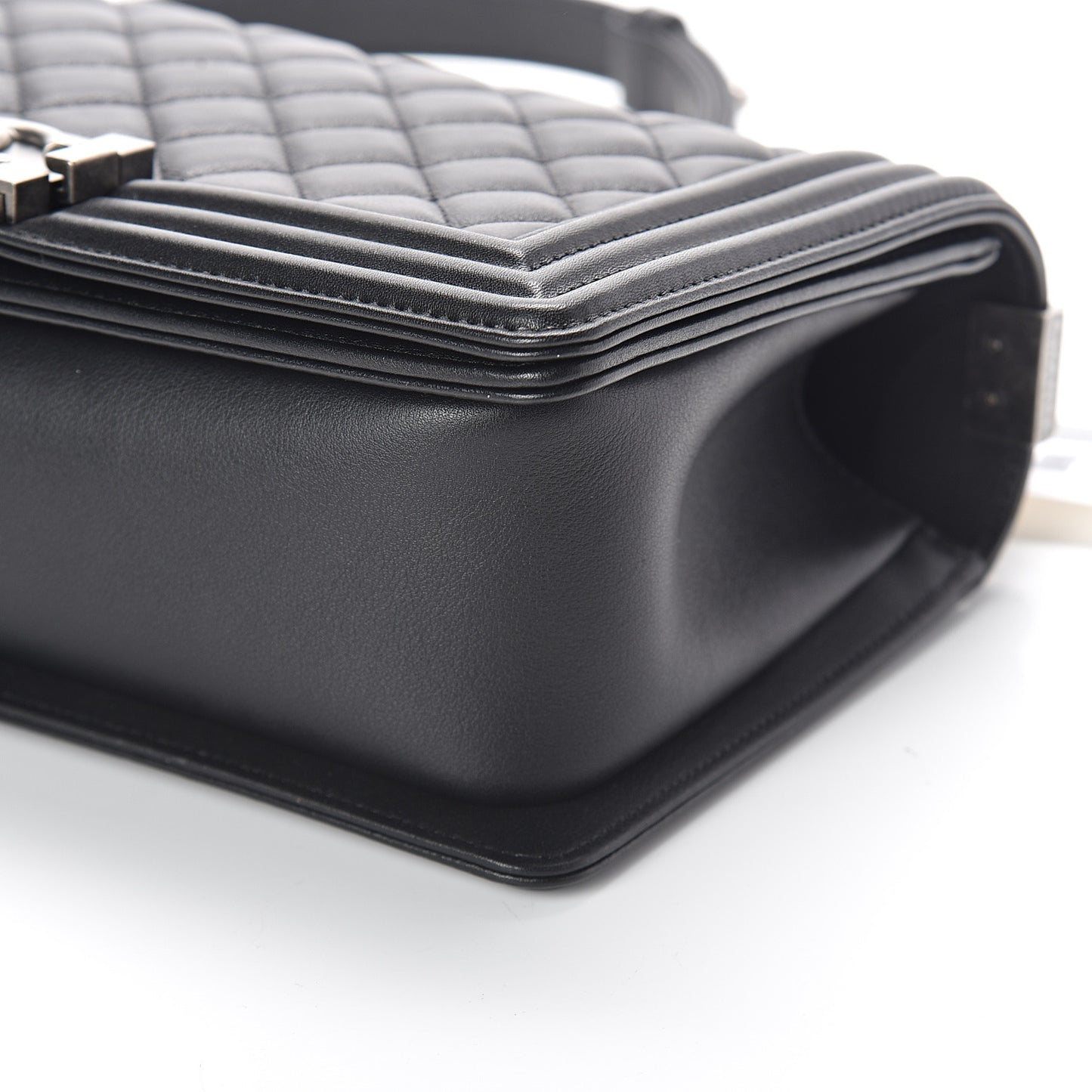 Calfskin Quilted Medium Boy Flap Black