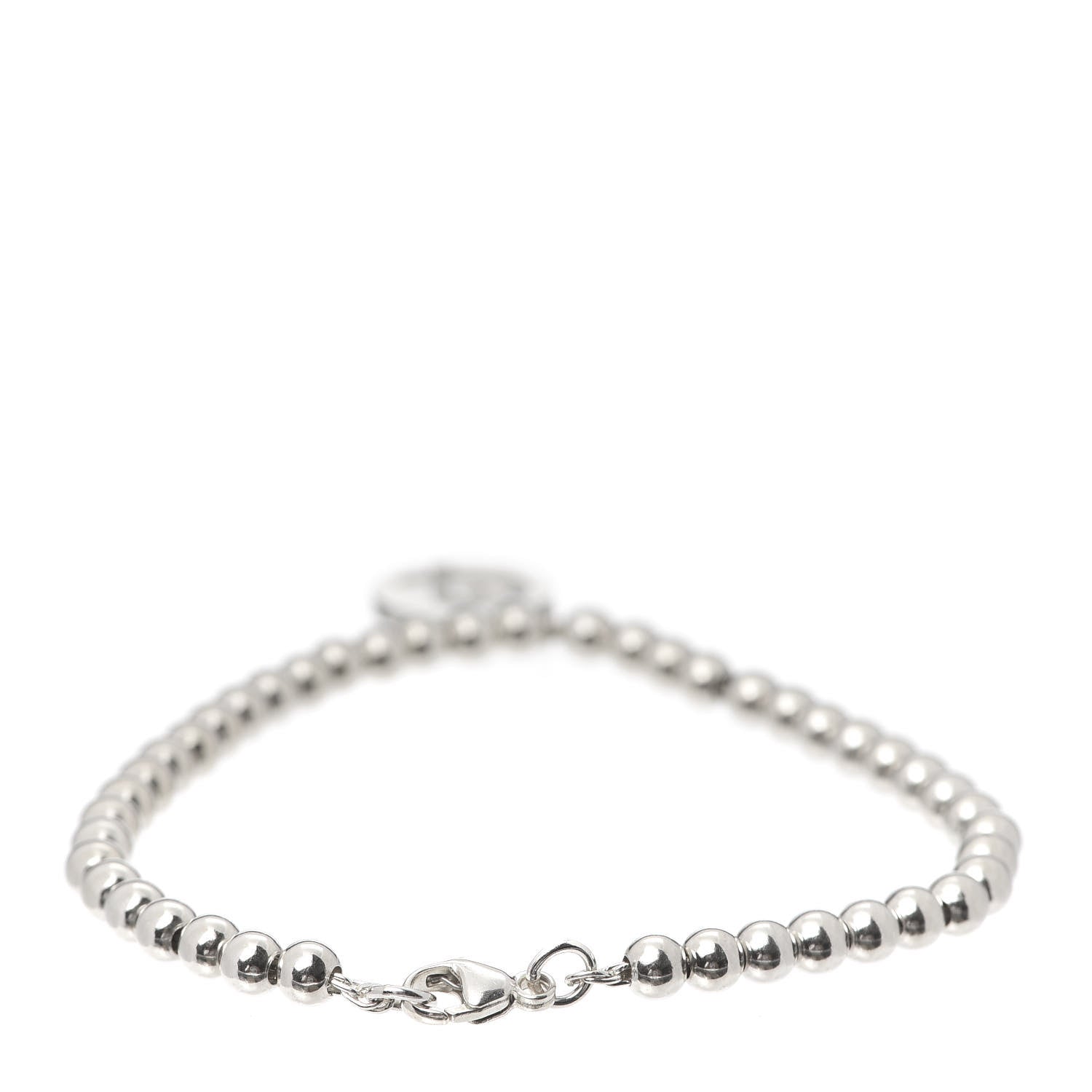 Tiffany Sterling Silver 4mm Paloma Picasso Loving Heart Tag Bead Bracelet 3 of 5