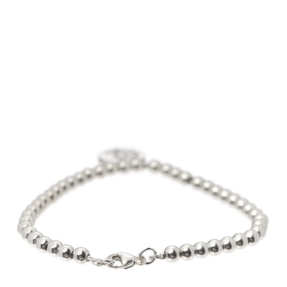 Tiffany Sterling Silver 4mm Paloma Picasso Loving Heart Tag Bead Bracelet 3 of 5