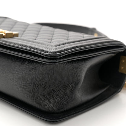 Chanel Caviar Quilted Medium Boy Flap Black 10 of 11