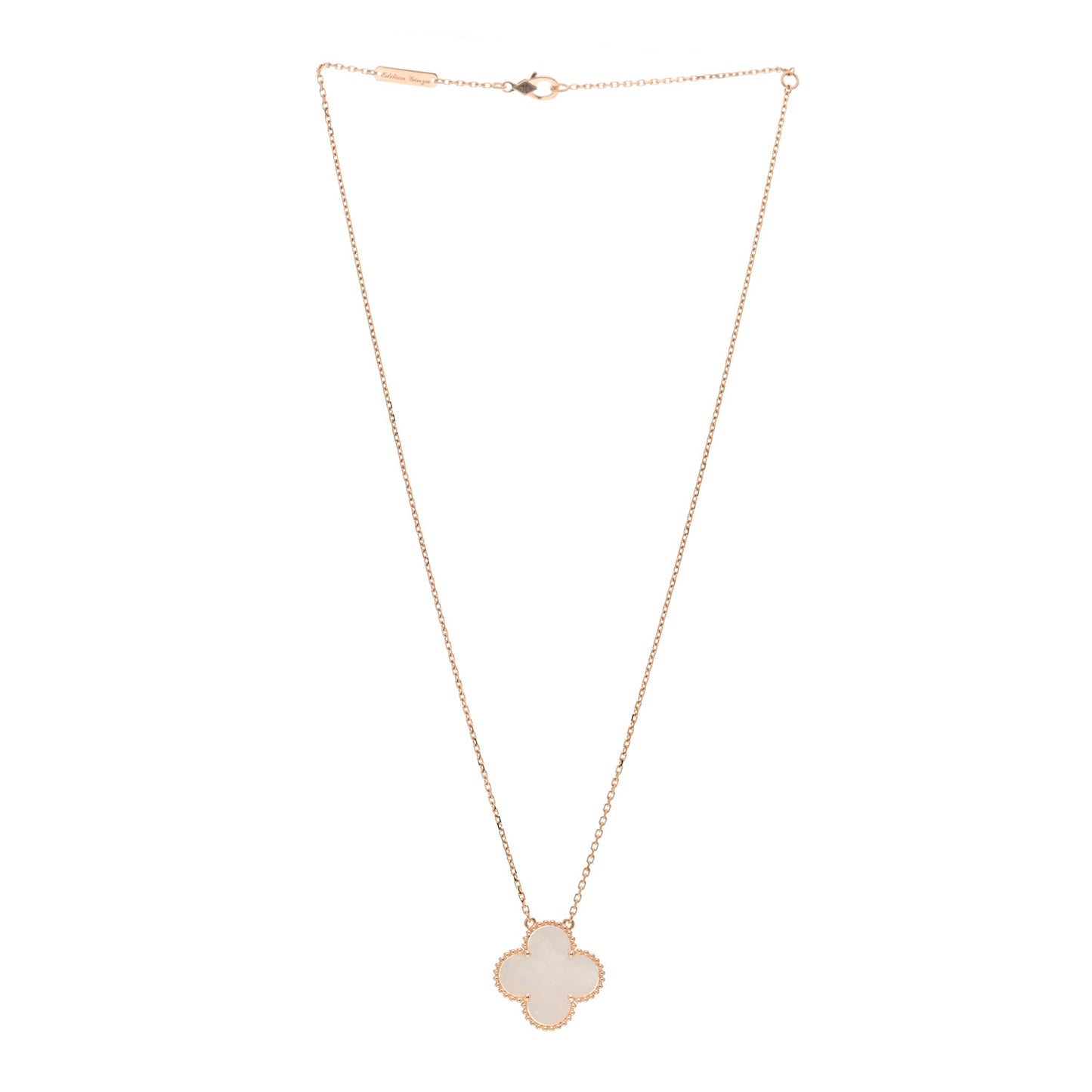 18K Rose Gold Mother of Pearl "Edition Ginza" Magic Alhambra Pendant Necklace